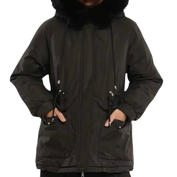 Puffit Faux Fur Mid-Length Hooded Drawstring Parka. NWT - Picture 14 of 14